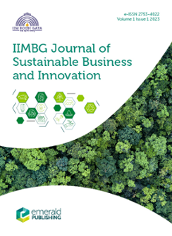 Cover of IIMBG Journal of Sustainable Business and Innovation